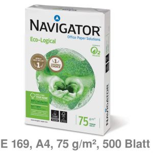 Kopierpapier A4 Navigator Eco-Logical weiß, CIE 169 75 g/m² 500Bl.