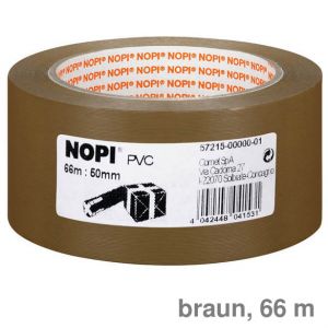 Nopi Packband PVC 50mmx66m braun