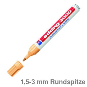 Edding Permanentmarker 3000 hellorange 1,5-3mm Rundspitze
