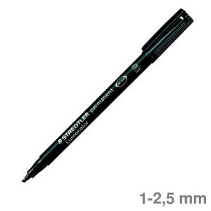 STAEDTLER Folienschreiber Lumocolor, 1mm/2.5 mm schwarz