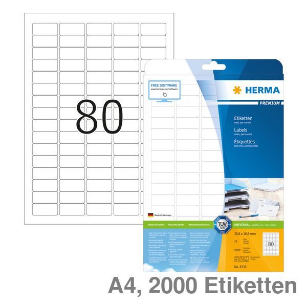 HERMA Preis Etiketten SPECIAL 35,6 x 16,9 mm weiß 2.000 Etiketten 