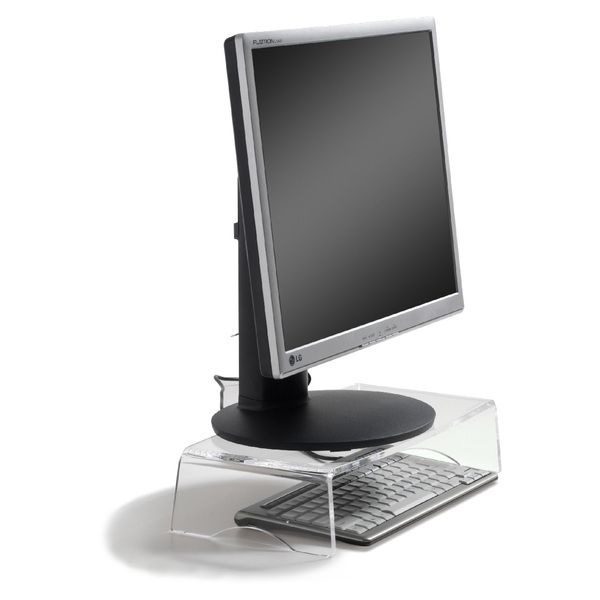 Bakker Elkhuizen BNEQR90 Monitorständer Q-Riser 90 für Flachbildschirm Acrylglas 